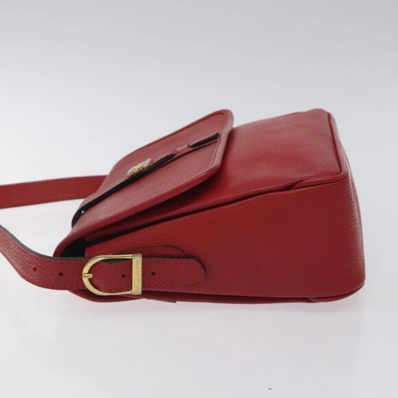 BALENCIAGA Shoulder Bag Leather Vintage Red Gold - Picture 4 of 15